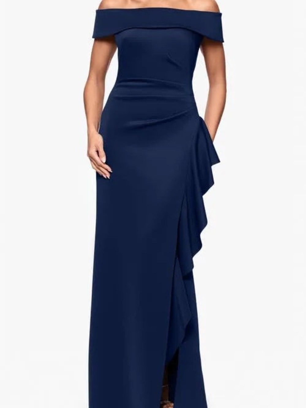 Xscape Women's Size 12 Navy Blue Strapless Evening Dress Size 12 - Picture 11 of 11